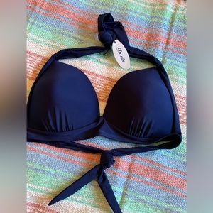 NWT navy blue bikini top